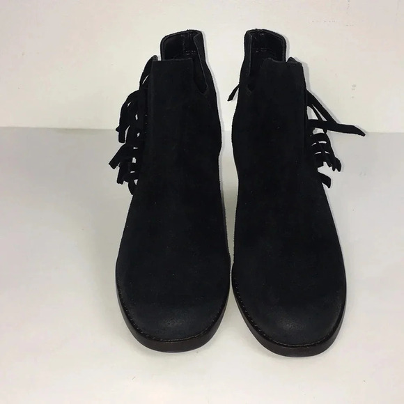 Cole Haan Abbot Black Fringe Booties Size 6.5 - Picture 4 of 7